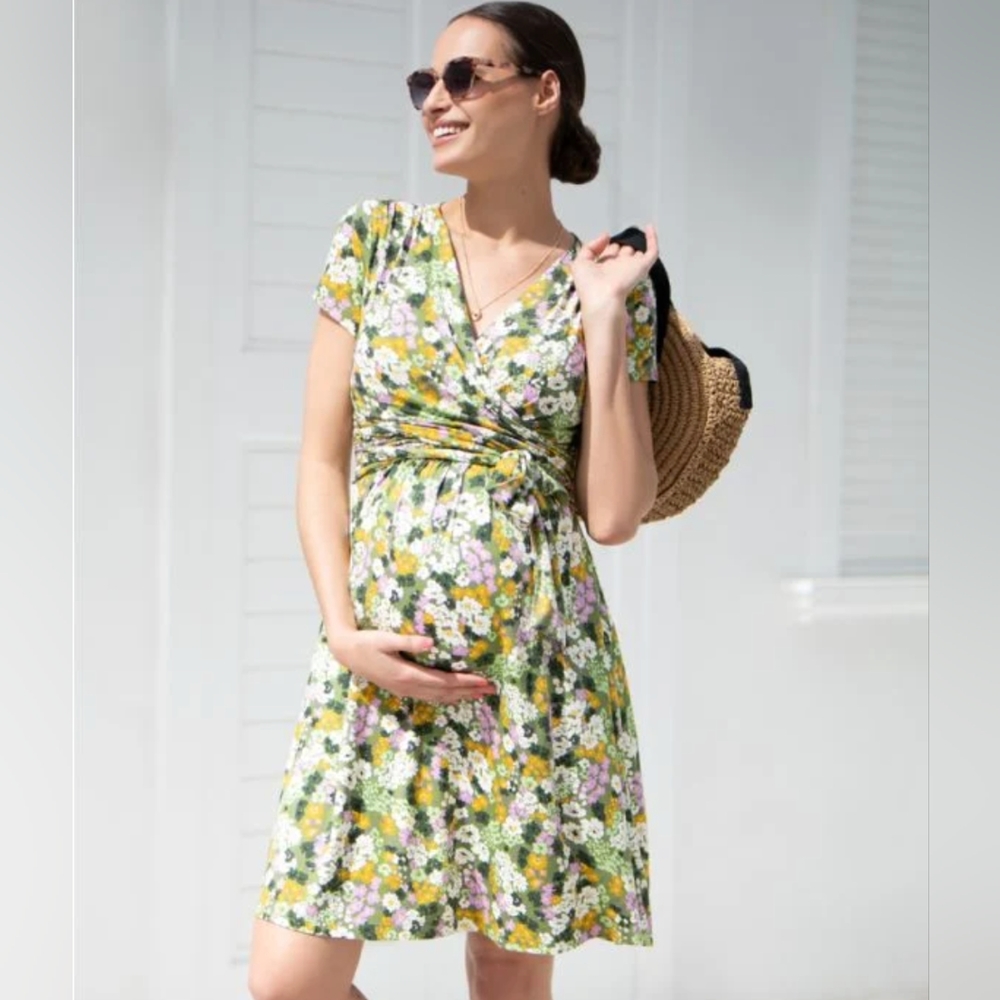 Seraphine Maternity Retro Floral Maternity & Nursing Dress